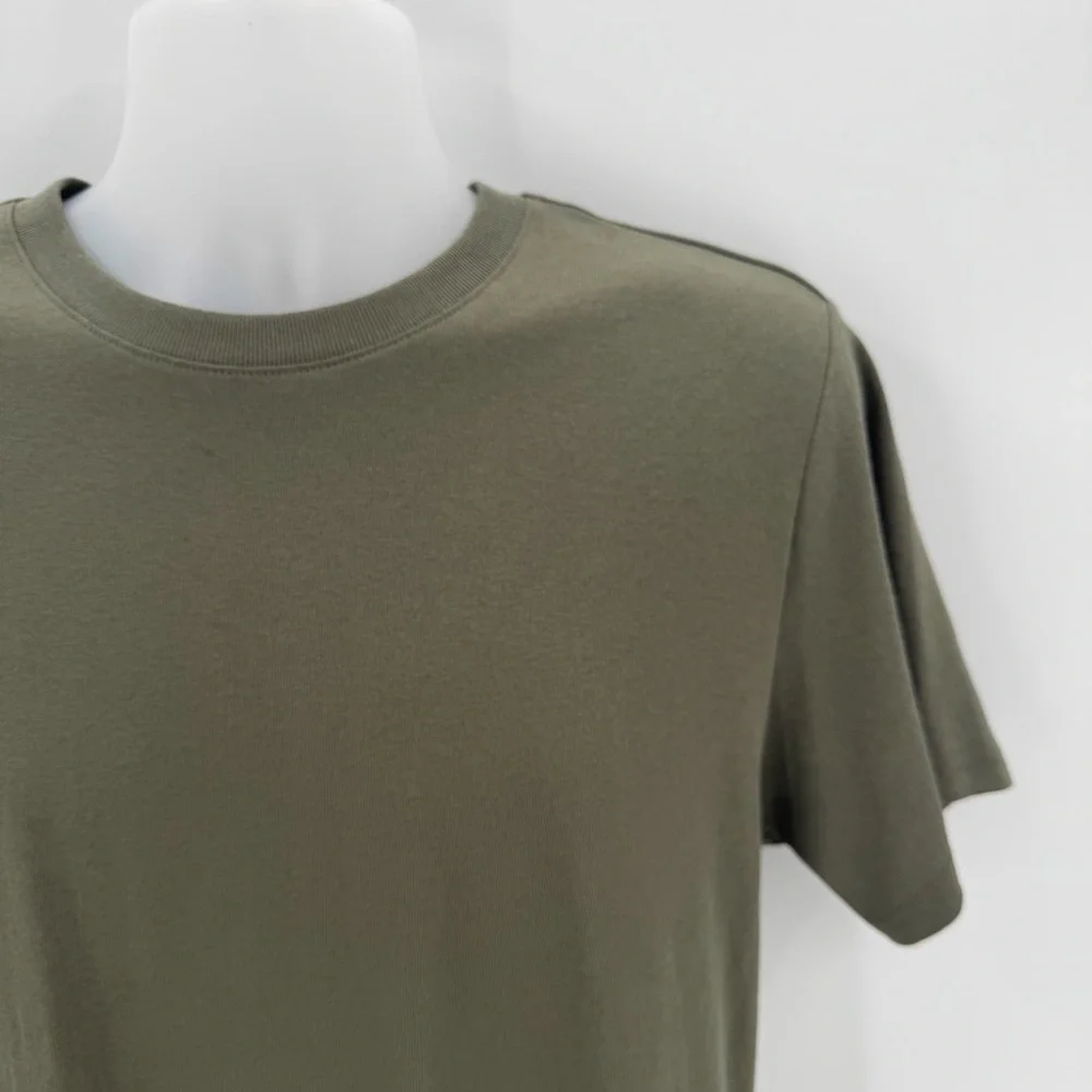 EVERLANE Tshirt Mens M Green Short Sleeve Crewneck Organic Cotton Tee Basic NWT - Picture 3 of 10